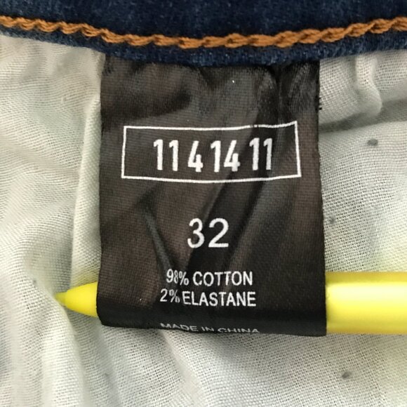 KDNK Straight Jeans Men 32x31 Blue Mid Rise Distressed Ankle Zip Stretch 16489 - Picture 4 of 12